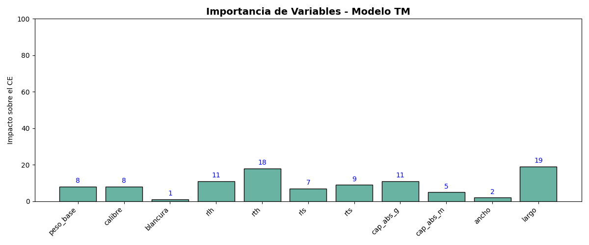 Gráfica Importancia TM